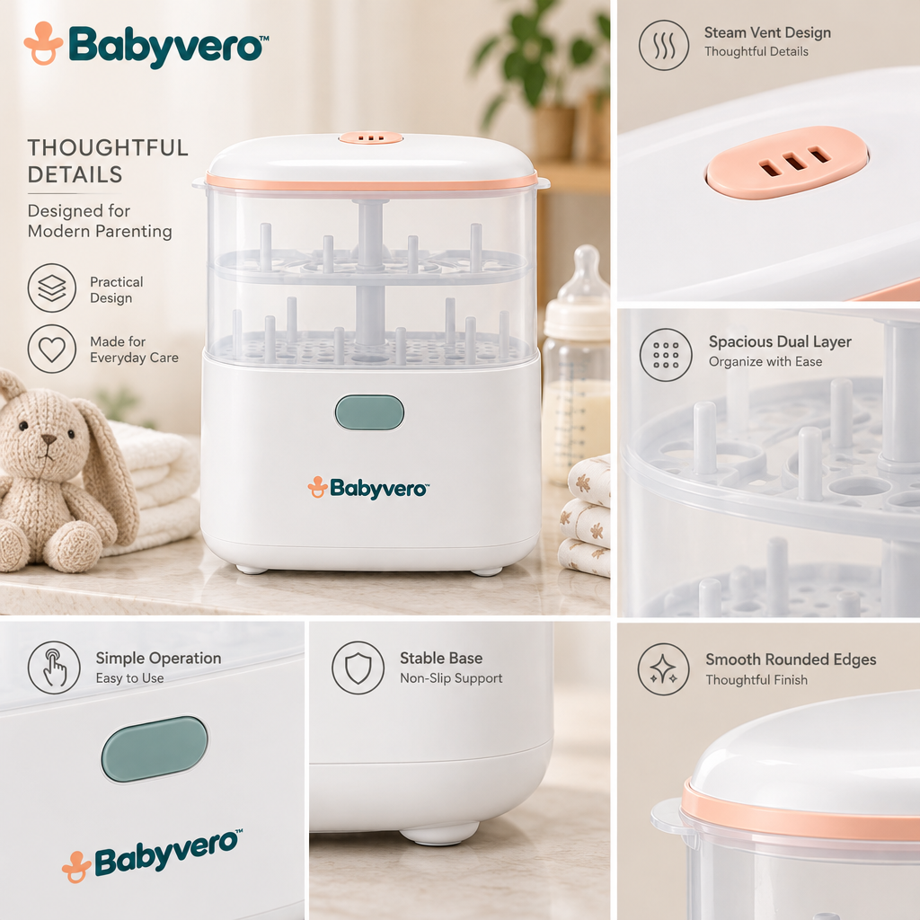 Babyvero™ Baby Bottle Steam Sterilizer — Product details image