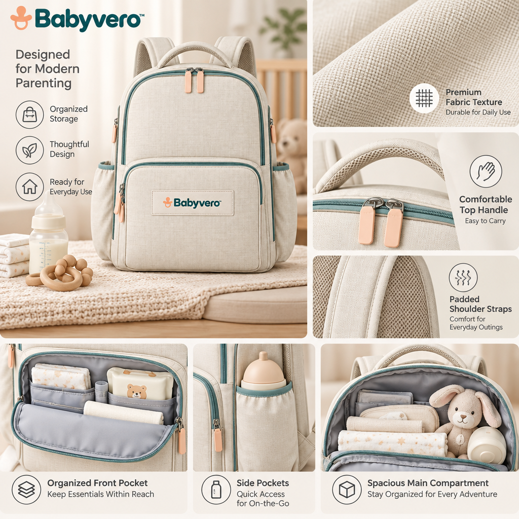 Babyvero™ Large-Capacity Diaper Bag — Product details image